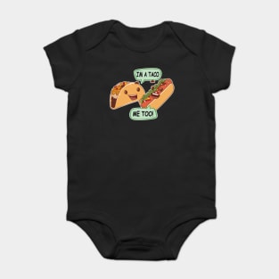 Funny Kawaii Taco and Hot Dog Claims to Be a Taco Baby Bodysuit